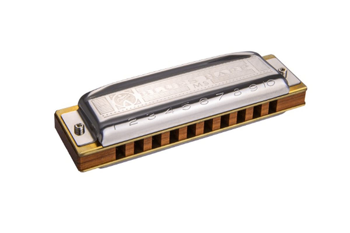 The Hohner Blues Harp harmonica.